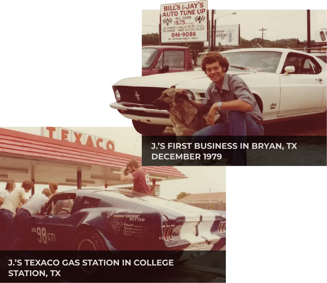 Texas A&M and a Texaco Gas Station