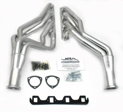 JBA Exhaust - JBA PERFORMANCE EXHAUST 6611SJS 1 3/4" HEADER LONG TUBE STAINLESS STEEL 65-70 MUSTANG 302 T-5 SILVER CERAMIC