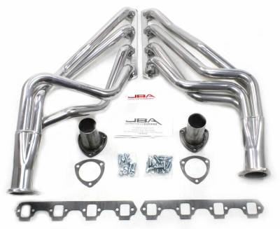 JBA Exhaust - JBA PERFORMANCE EXHAUST 6613S HEADER LONG TUBE STAINLESS STEEL 65-73 MUSTANG 260-302 Silver Ceramic Coated