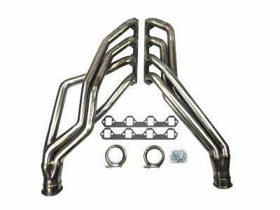 JBA Exhaust - JBA Performance Exhaust 6616S 1 3/4" Header Long Tube Stainless Steel 65-73 Mustang 351W Fits with Borgeson Box