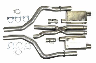 JBA Exhaust - JBA Performance Exhaust 40-1671 3" Stainless Steel Exhaust System 2015-2020 Dodge Challenger SRT8/Hellcat Dual Exhaust 6.2/6.4L