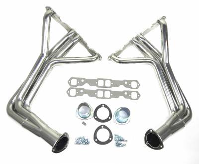 Patriot Exhaust Products - 55-57 Chevrolet SBC Fenderwell Silver