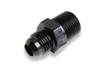 Earls - Straight -3 to 1/8" NPT Adapter Black Anodized