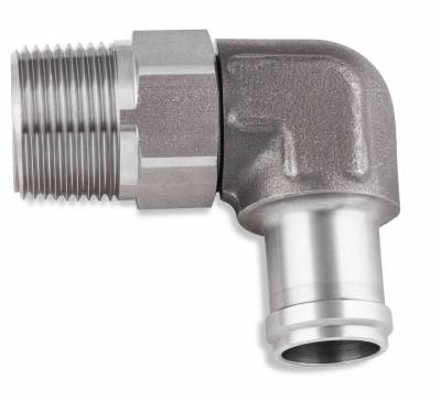 SS 90 DEG 3/4 AN BARB TO 3/4 NPT SWIVEL
