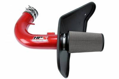 HPS Silicone Hose - HPS Performance Cold Air Intake Kit 10-15 Chevy Camaro SS 6.2L V8, Includes Heat Shield, Red