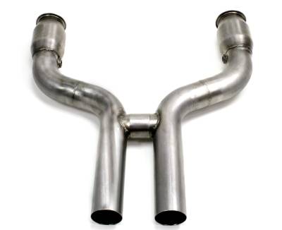 JBA Exhaust - JBA Competition H-Pipe 11-14 Mustang 5.0L 409SS Race, Catted - For use with active JBA 6685 series headers