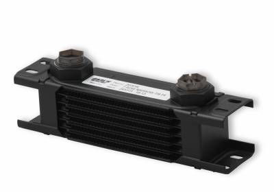 Earls - EARLS ULTRAPRO OIL COOLER - BLACK - 7 ROWS - NARROW COOLER - 10 O-RING BOSS FEMALE PORTS