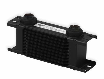 Earls - EARLS ULTRAPRO OIL COOLER - BLACK - 10 ROWS - NARROW COOLER - 10 O-RING BOSS FEMALE PORTS