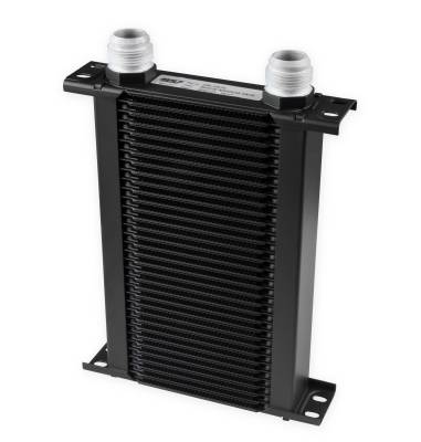 Earls - EARLS ULTRAPRO OIL COOLER - BLACK - 34 ROWS - NARROW COOLER - 16 AN MALE FLARE PORTS