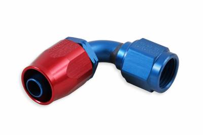 Earls - EARLS AUTO-FIT HOSE END 90 Degree -4 Red/Blue