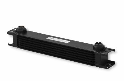 Earls - EARLS ULTRAPRO OIL COOLER - BLACK - 7 ROWS - EXTRA-WIDE COOLER - 10 O-RING BOSS FEMALE PORTS