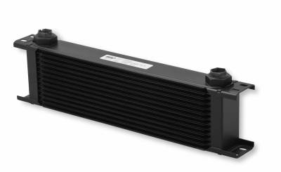 Earls - EARLS ULTRAPRO OIL COOLER - BLACK - 13 ROWS - EXTRA-WIDE COOLER - 10 O-RING BOSS FEMALE PORTS