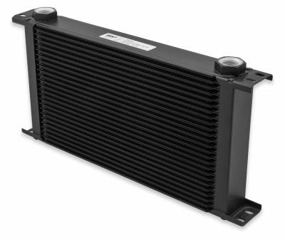 Earls - EARLS ULTRAPRO OIL COOLER - BLACK - 16 ROWS - EXTRA-WIDE COOLER - 10 O-RING BOSS FEMALE PORTS