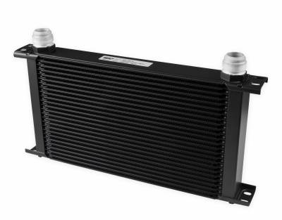 Earls - EARLS ULTRAPRO OIL COOLER - BLACK - 25 ROWS - EXTRA-WIDE COOLER - 16 AN MALE FLARE PORTS