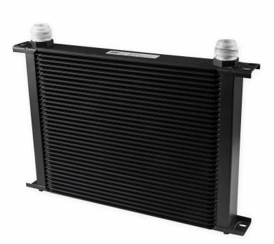 Earls - EARLS ULTRAPRO OIL COOLER - BLACK - 34 ROWS - EXTRA-WIDE COOLER - 16 AN MALE FLARE PORTS