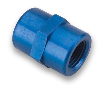 Earls - 1/8 NPT Coupling Blue Anodized