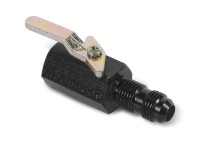 Earls - EARLS SHUT-OFF VALVE 3/8" NPT FEMALE INLET & -6AN BULKHEAD OUTLET - 2.75 IN. (2-3/4") OVERALL LENGTH