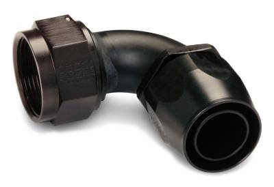 Earls - EARLS AUTO-FIT HOSE END 90 Degree -24 Black Anodized