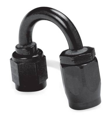 Earls - EARLS AUTO-FIT HOSE END 180 Degree -4 Black Anodized