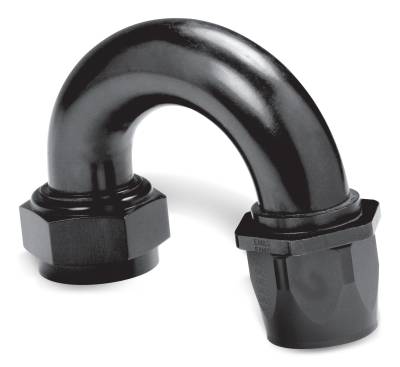 Earls - EARLS AUTO-FIT HOSE END 180 Degree -20 Black Anodized