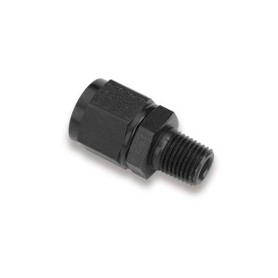 Earls - Straight -4 FEMALE-1/8" NPT Swivel Black Anodized