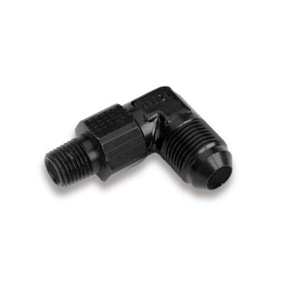 Earls - 90 Deg. -4 MALE-1/8" NPT Swivel Black Anodized