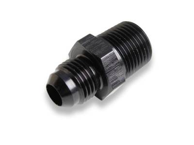 Earls - Straight -10 to 3/4 NPT Adapter Black Anodized