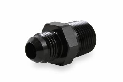 Earls - Straight -6 to 3/8 NPT Adapter Black Anodized