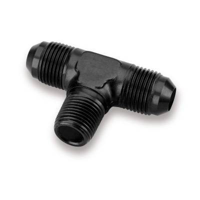 Earls - -3 to 1/8 NPT "T" on Side Black Anodized