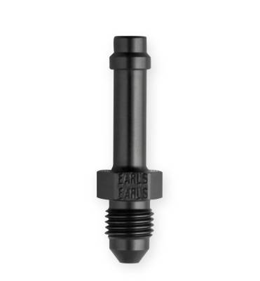 Earls - EARLS STRAIGHT 1/4" HOSE TO -4 AN MALE Black Anodized