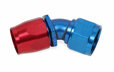 Earls - EARLS AUTO-FIT HOSE END 45 Degree -16 Red/Blue