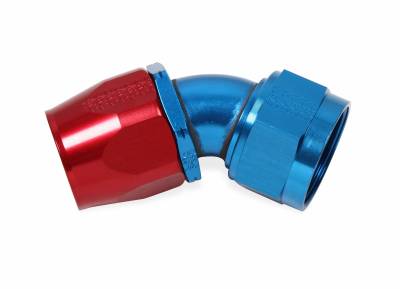 Earls - EARLS AUTO-FIT HOSE END 45 Degree -20 Red/Blue