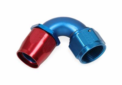 Earls - EARLS AUTO-FIT HOSE END 120 Degree -16 Red/Blue