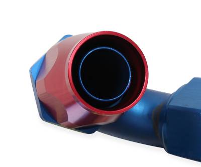 Earls - EARLS AUTO-FIT HOSE END 150 Degree -16 Red/Blue