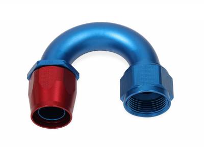 Earls - EARLS AUTO-FIT HOSE END 180 Degree -16 Red/Blue