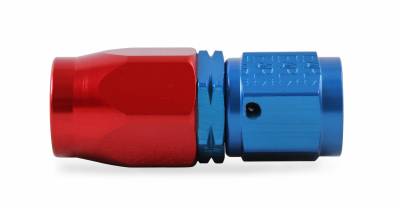 Earls - EARLS AUTO-FIT HOSE END Straight -4 Red/Blue