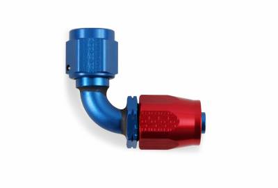 Earls - EARLS AUTO-FIT HOSE END 90 Degree -6 Red/Blue