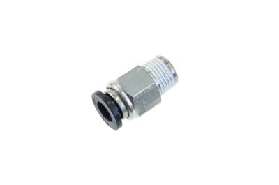 Red Horse Products - 1/4" Vacuum Fitting, Push To Connect, Straight 1/4" NPT Male - clear