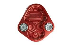 Red Horse Products - Aluminum Block-Off Plate for All Chrysler V8 ENGINE - Red