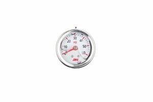 Red Horse Products - Liquid Filled Fuel  Pressure Gauge - 1/8" NPT Inlet - 60psi - White w/Silver Screws
