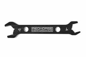 Red Horse Products - Double-ended aluminum AN wrench AN -04 Nut to AN -06 Nut - black