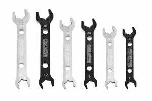 Red Horse Products - Double-ended aluminum AN wrench-  complete set -04 to AN -16 - red & black