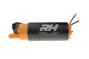 Red Horse Products - E85 Compatible In Tank Fuel Pump 340 LPH - Offset Inlet, Inline *15 amp fuse recommended