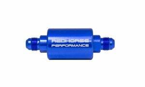 Red Horse Products - -06 inlet -06 outlet AN high flow fuel filter - blue