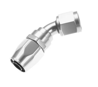 Red Horse Products - -10 45 degree female aluminum hose end - clear