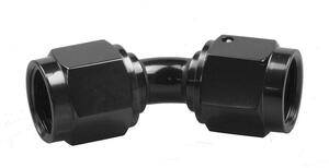Red Horse Products - -16 AN female to -16 AN female swivel coupler, 45 degree - black