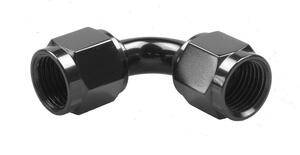 Red Horse Products - -16 AN female to -16 AN female swivel coupler, 90 degree - black