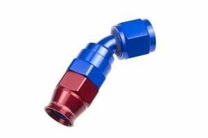 Red Horse Products - -04 AN 45 Degree PTFE reusable  Hose End - Blue