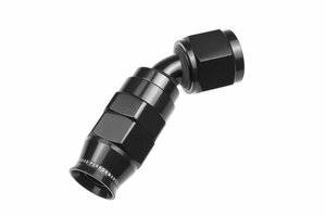 Red Horse Products - -04 AN 45 Degree PTFE reusable  Hose End - Black