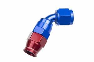 Red Horse Products - -04 AN 60 Degree PTFE reusable  Hose End - Blue